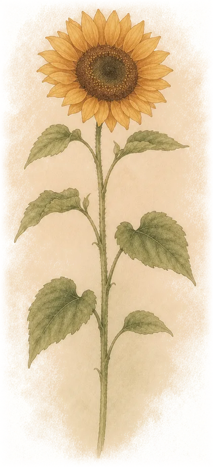 Sunflower, cut stem — the week 39 flower